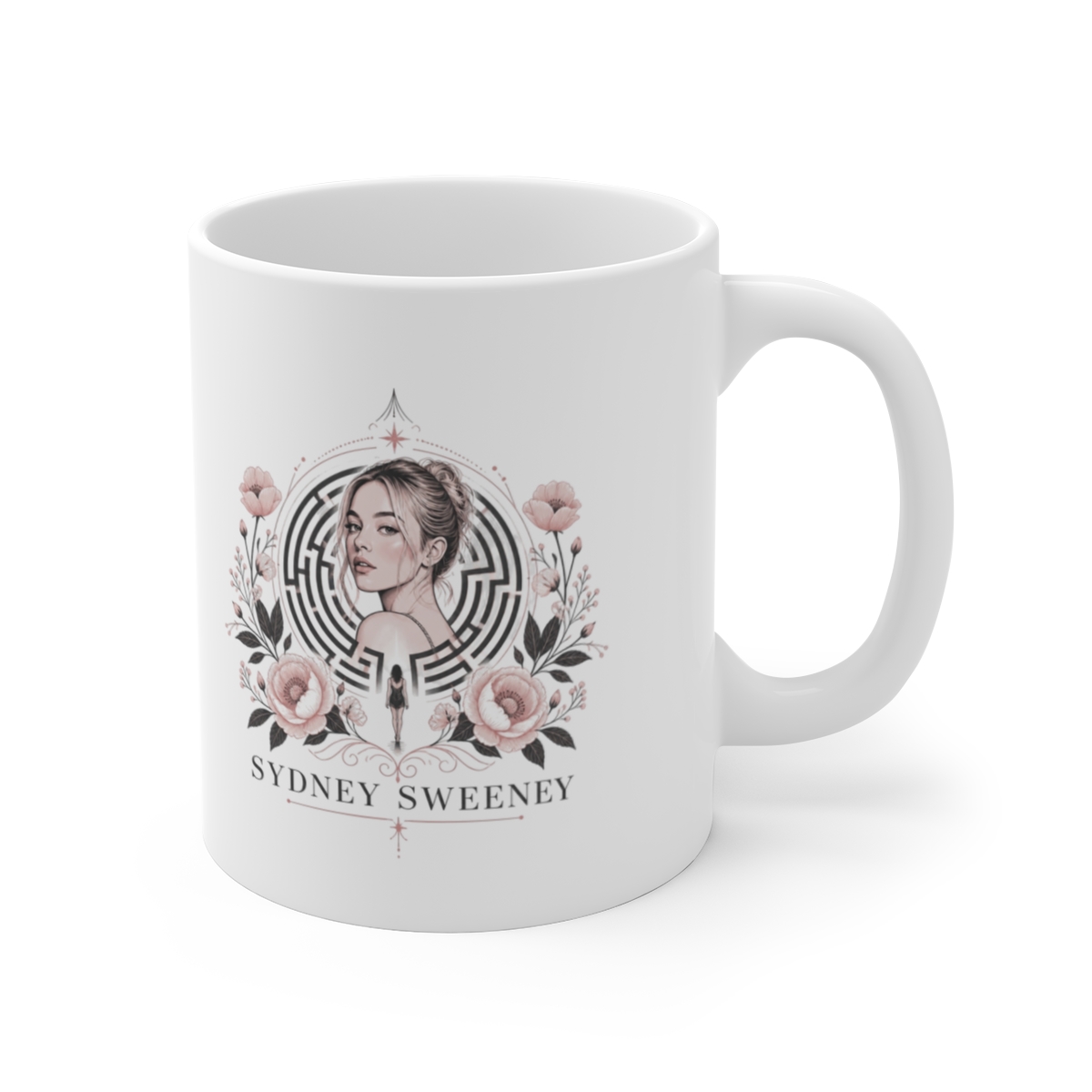 Sydney Sweeney "Euphoria." White Mug - Sydney Sweeney official Mugs & Drinkware merch