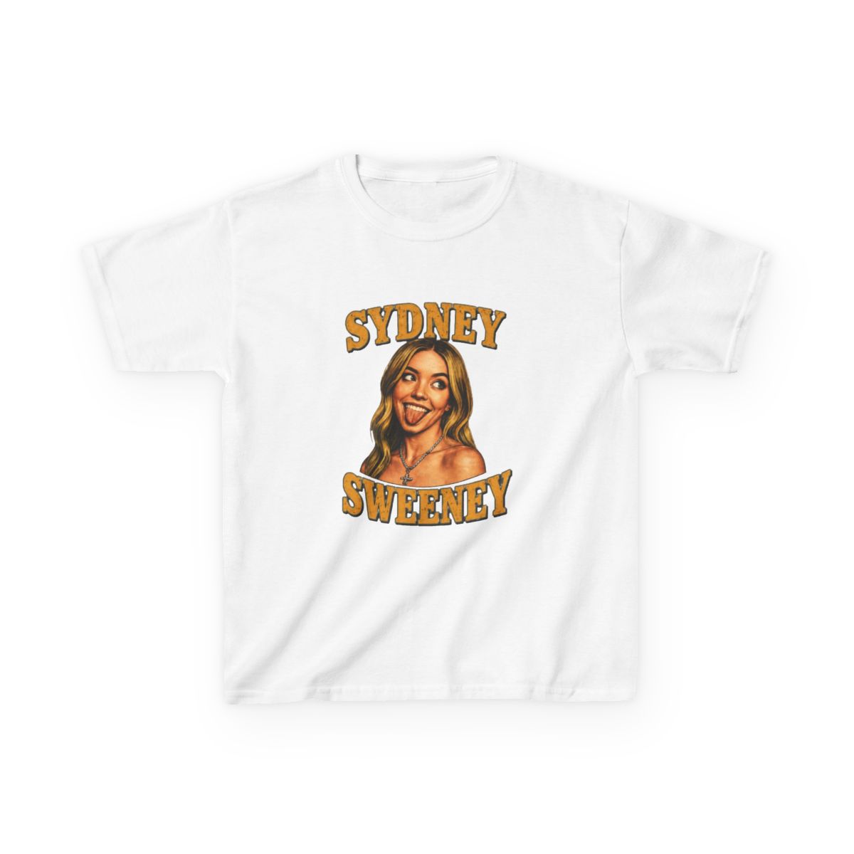 Sydney Sweeney Retro Kids T-Shirt - alternate angle 4, merchandise
