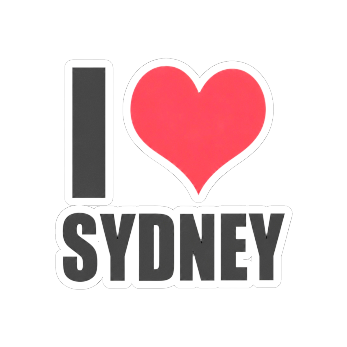 I love Sydney Square Sticker | Sydney Sweeney — official Sydney Sweeney Stickers